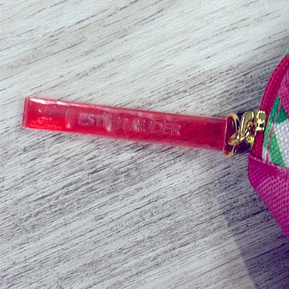 Lilly Pulitzer for Estée Lauder Pink & Green Tropical Floral Print Cosmetic Bag - Picture 4 of 9